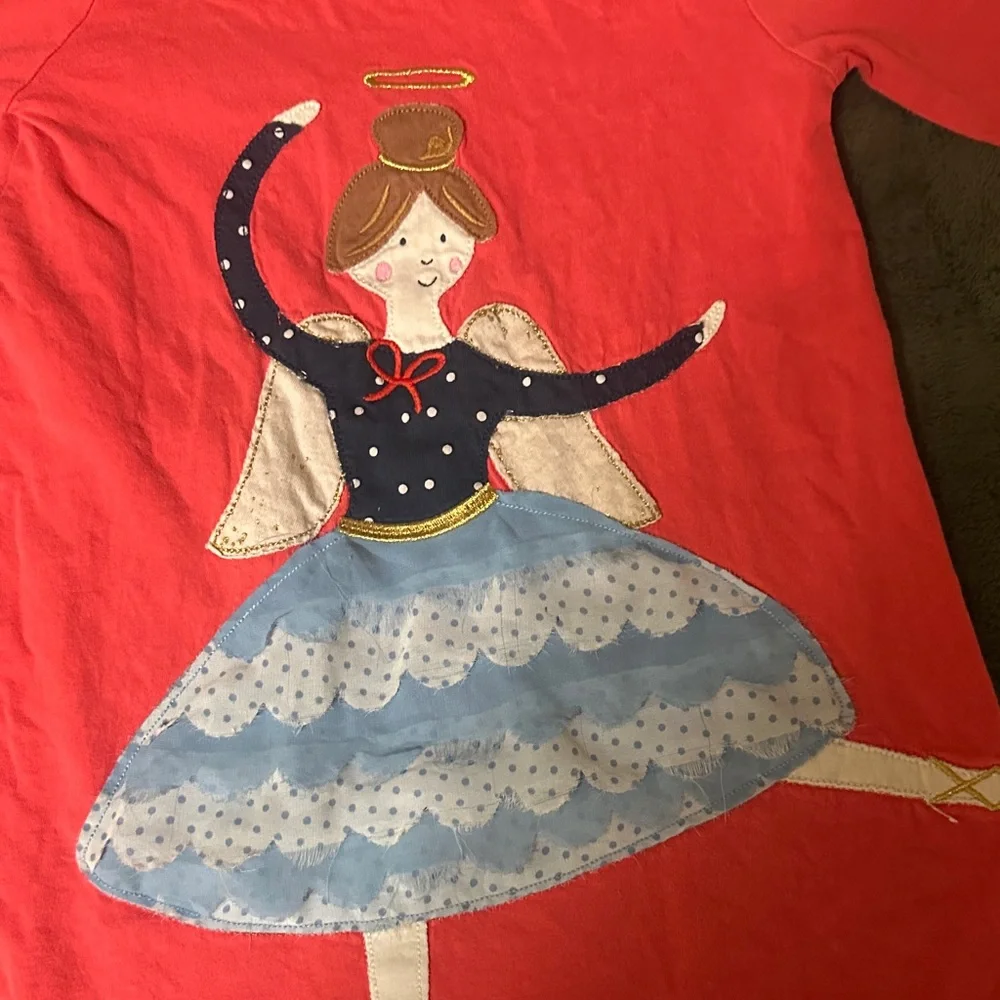 Mini Boden Red Dancer Long Sleeve Tee - Picture 4 of 5